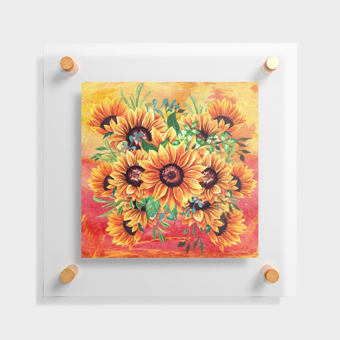 Sunflowers Floating Acrylic Print