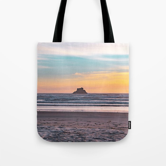 Sea Stack Beach Sunset | Oregon Coast Travel Photography Tote Bag