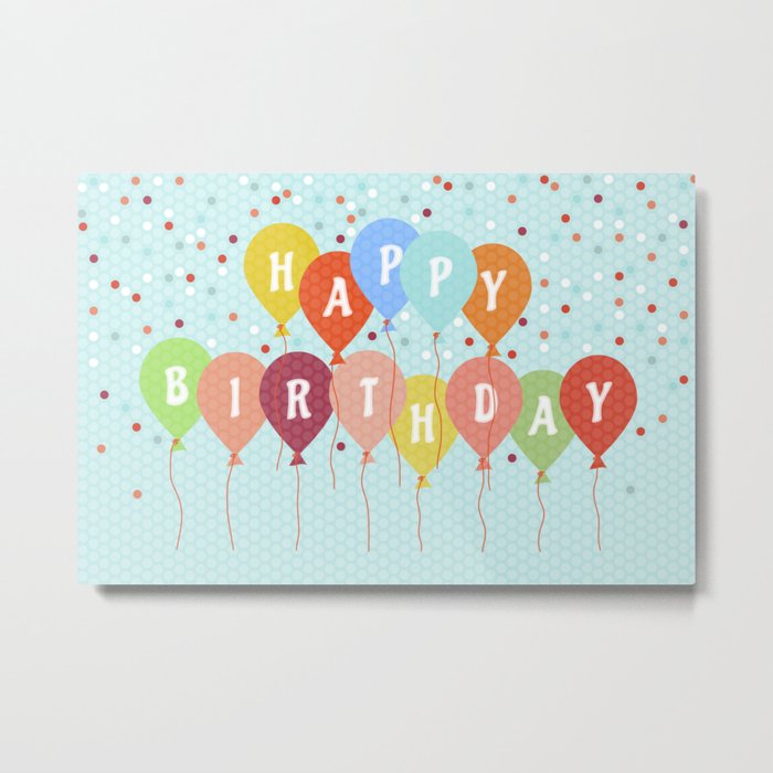 Colorful Birthday card Metal Print