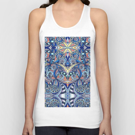 Drawing Floral Zentangle G7B Unisex Tank Top