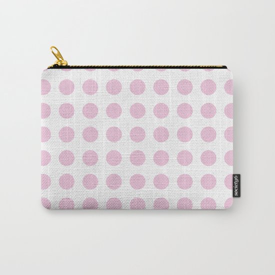 Simply Polka Dots in Blush Pink Carry-All Pouch