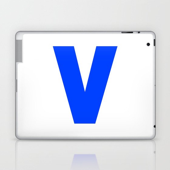 letter V (Blue & White) Laptop & iPad Skin