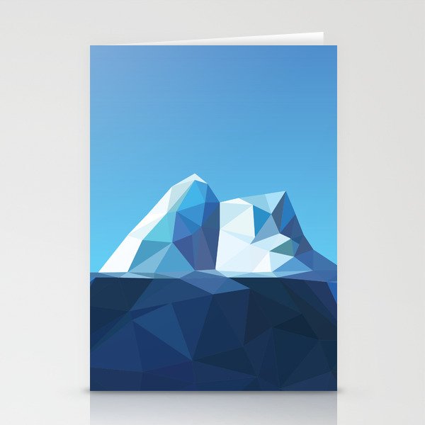 Iceberg Low poly Stationery Cards
