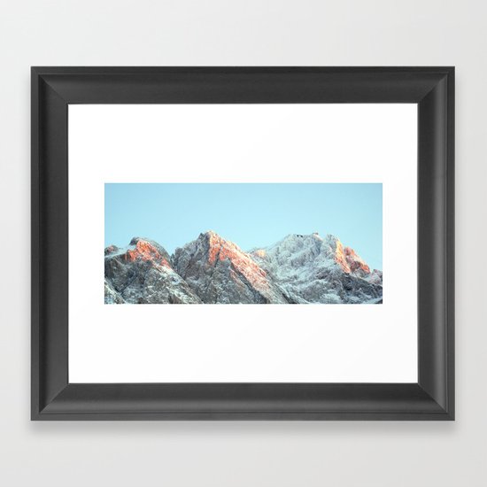 zugspitze mountain panorama, germany. Framed Art Print