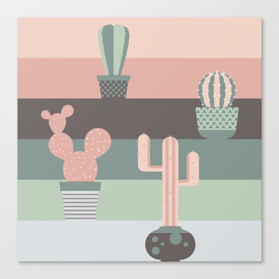 cacti colors Canvas Print