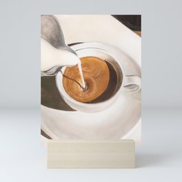 Morning Coffee Watercolor Painting Mini Art Print