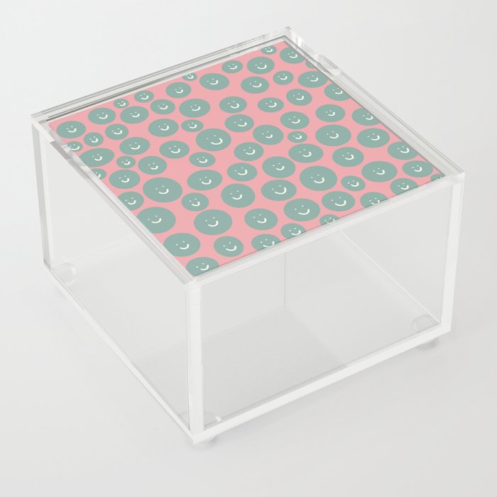 Summer Happy Baby Party - teal and pink Acrylic Box