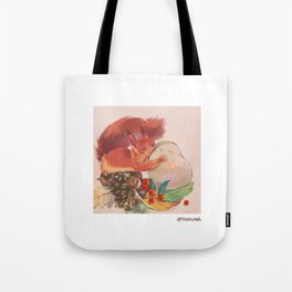Droppie and Squirrel friend Tote Bag