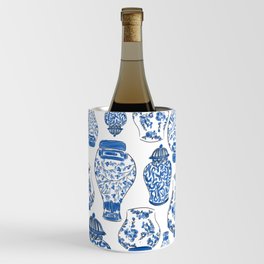 Chinoiserie Blue and White Jars Wine Chiller
