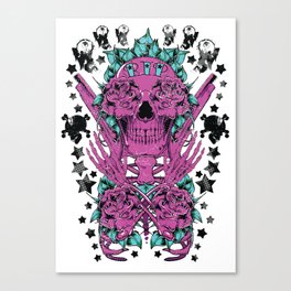 Skull with Roses Canvas Print