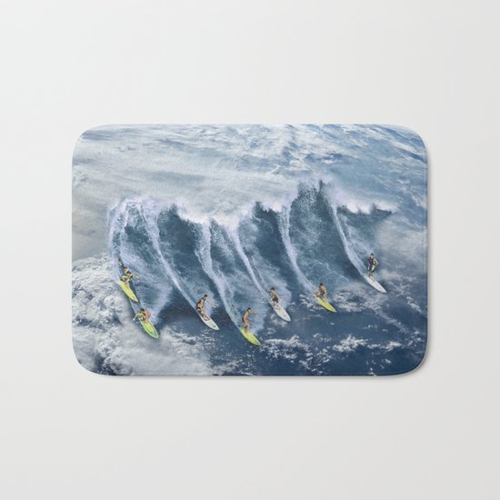 Surfing the Earth Bath Mat