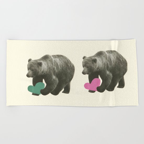 A Bear Romance Beach Towel