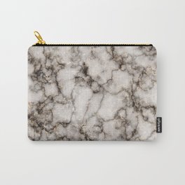 Bronze and Gold Veined Faux Marble Repeat Carry-All Pouch