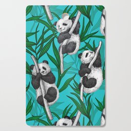 Panda cubson turquoise Cutting Board