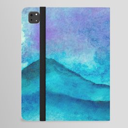 Turquoise Blue Mountain Range iPad Folio Case