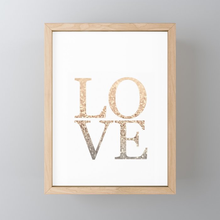 Society6 ケース GOLD LOVE by Monika Strigel GOLD LOVE Framed Mini Art Print by Monika Strigel | Society6