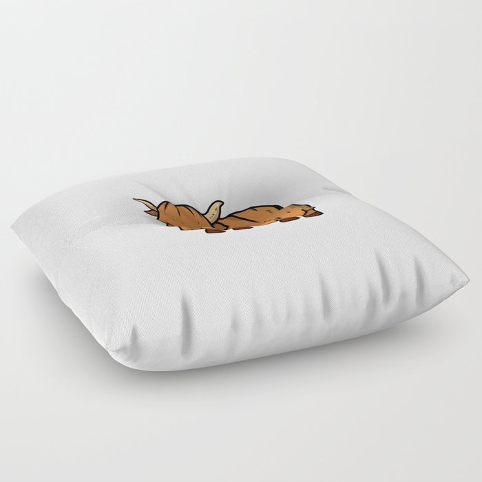 Cute Yak Animal Cattle Bird Gift Idea Floor Pillow