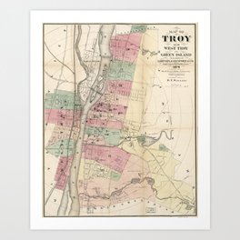 Vintage Map of Troy NY (1874) Art Print | Troynycitymap, Troynycityatlas, Oldmapoftroyny, Vintagetroynymap, Troynystreetatlas, Troynymap, Troyny, Troynewyorkatlas, Oldtroynymap, Mapoftroyny 