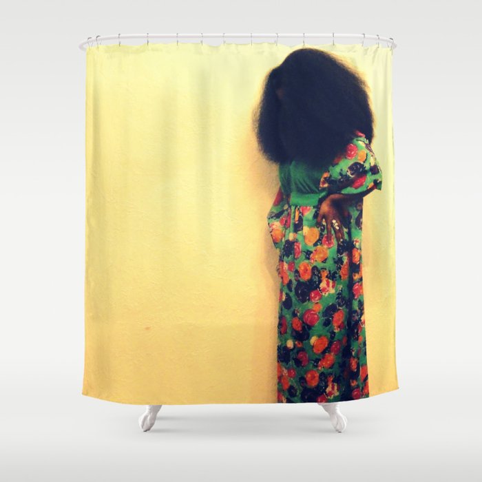 Afro : Vintage Style Shower Curtain