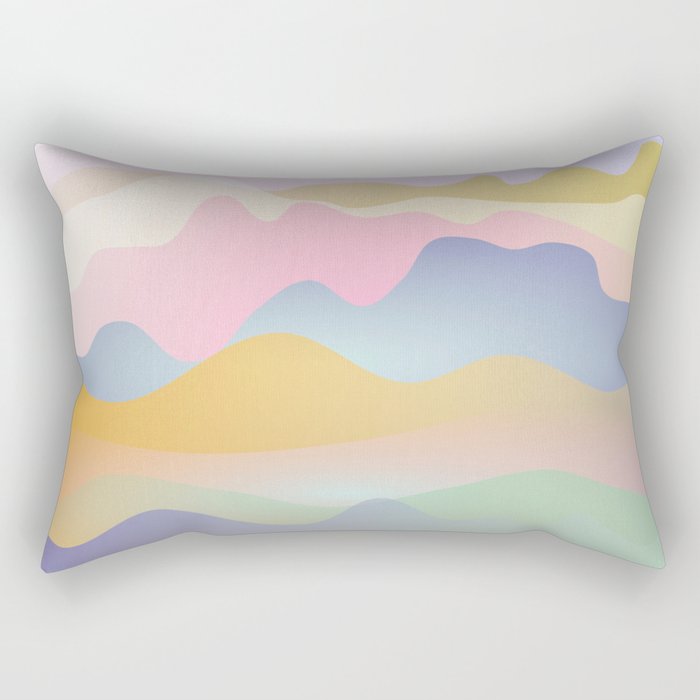Morning glow Ombre landscape  Rectangular Pillow