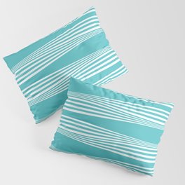 wavy stripes in aqua Pillow Sham