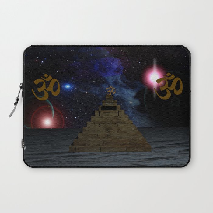 OM and the space Pyramid Laptop Sleeve