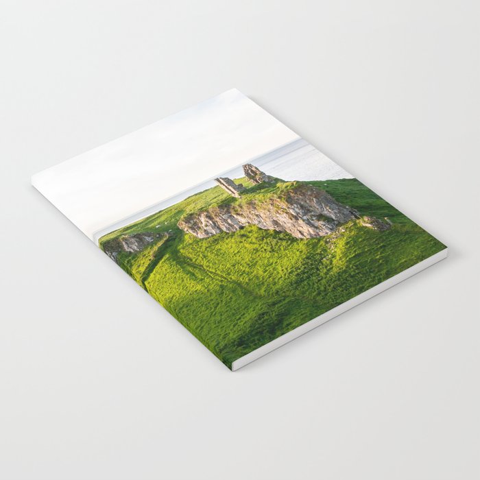 Great Britain Photography - Beautiful Green Landscape By The Sea Notebook