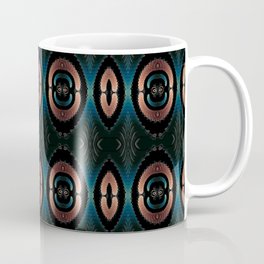 Teal Elegance Geometric Digital Art Mug