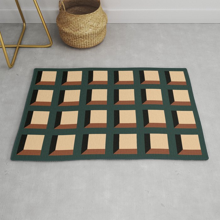 Minimalist 3D Pattern X Rug