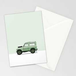 Car illustration - land rover defender Stationery Cards