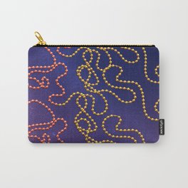 Beads Atop a Starry Sky Diagonal Carry-All Pouch | Digital, Starry, Graphicdesign, Strands, Party, Beadednecklace, Festive, Red, Gold, Decoration 