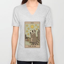 The Star - Raccoons Tarot V Neck T Shirt