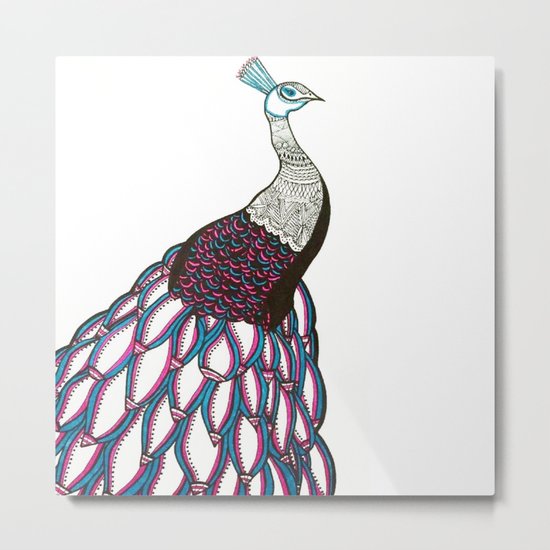 Queen Peacock Metal Print