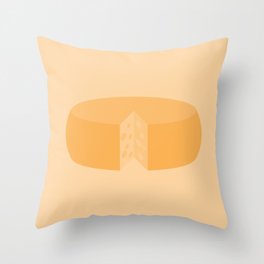 #20 Cheese Wheel Throw Pillow