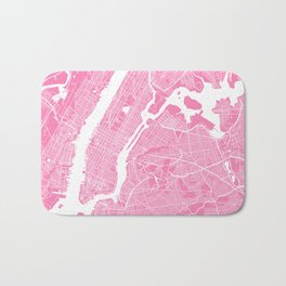 New York map pink Badematte