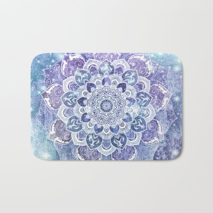 FREE YOUR MIND in Blue Bath Mat