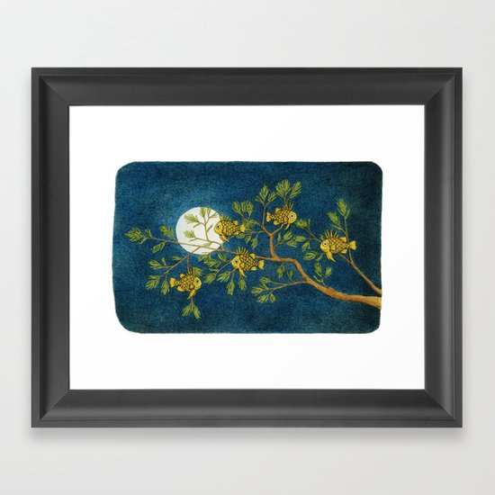 Pinecone Fish Framed Art Print