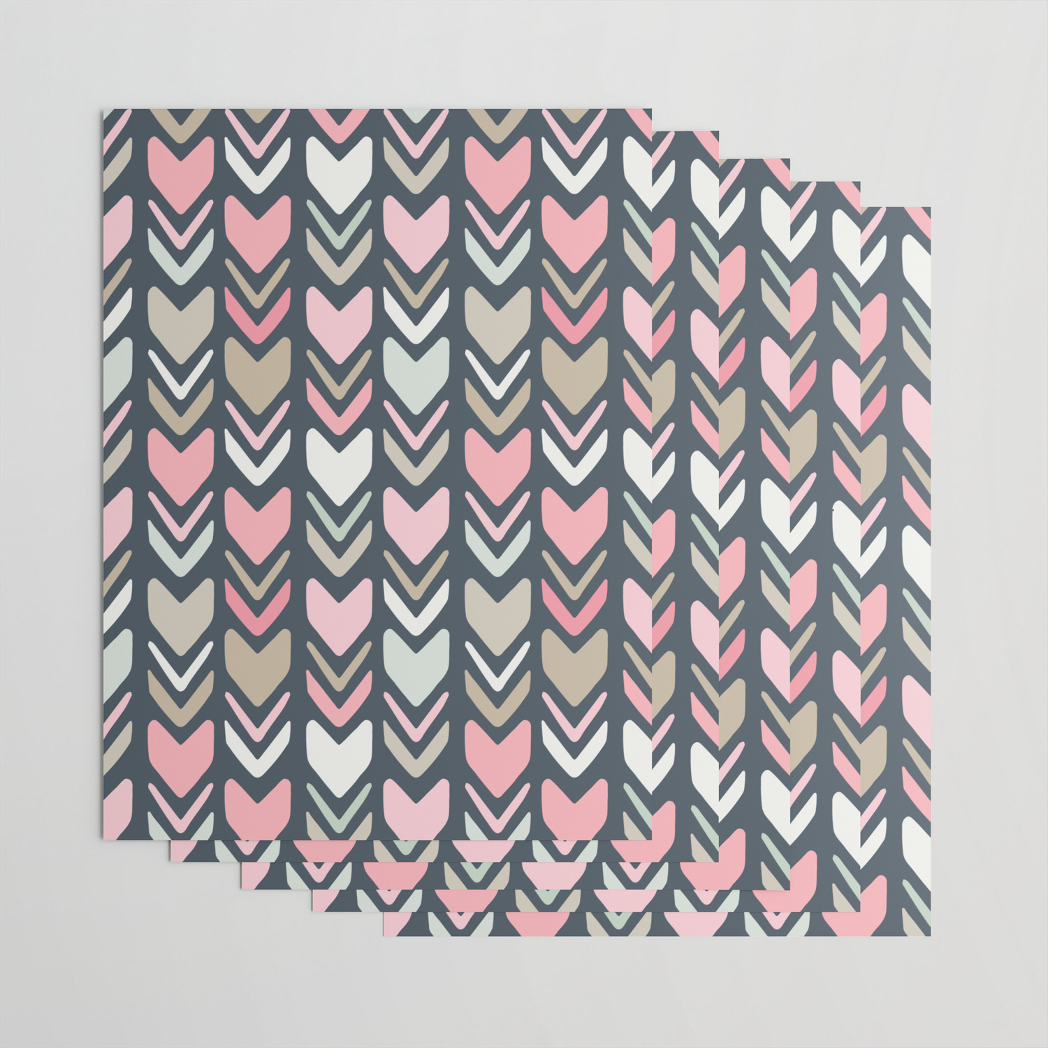 navy chevron wrapping paper