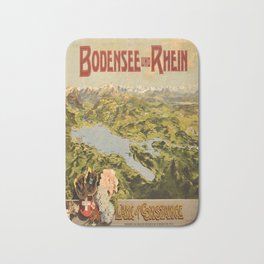 affiches Boden See und Rhein voyage poster Bath Mat | Rhein, Affiches, Digital, Jahrhundertwende, Vintage, Werbeposter, Wanderlust, Tourism, Jugendstil, Poster 