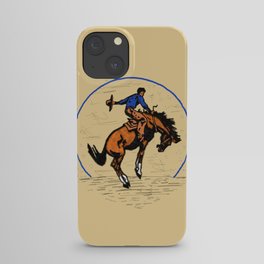 Full Moon Bronc & Cowboy iPhone Case