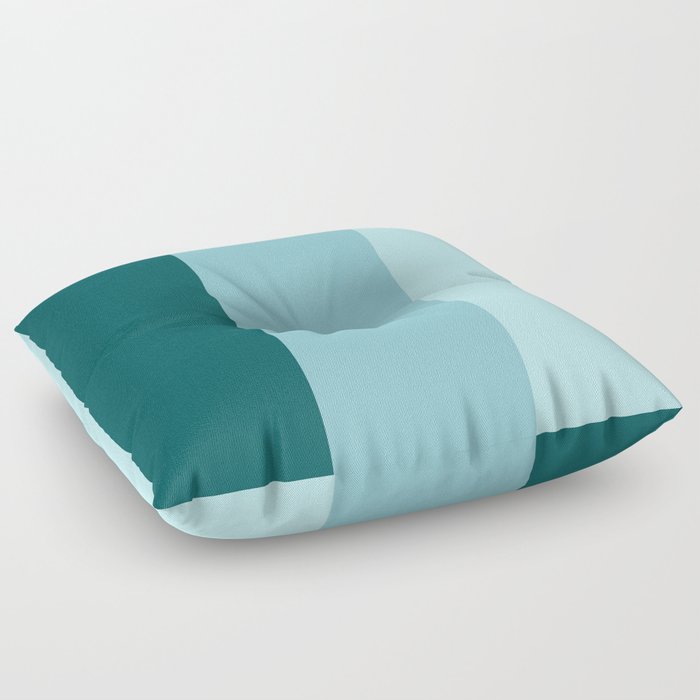 Solid blue green colors pattern palette Floor Pillow