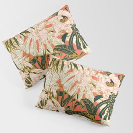 Flowering tropical coral bloom Pillow Sham