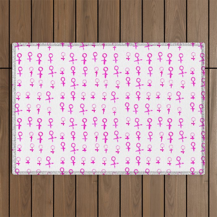 Girl Power 90s Style Outdoor Rug