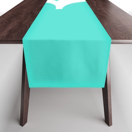 3 (WHITE & TURQUOISE NUMBERS) Table Runner