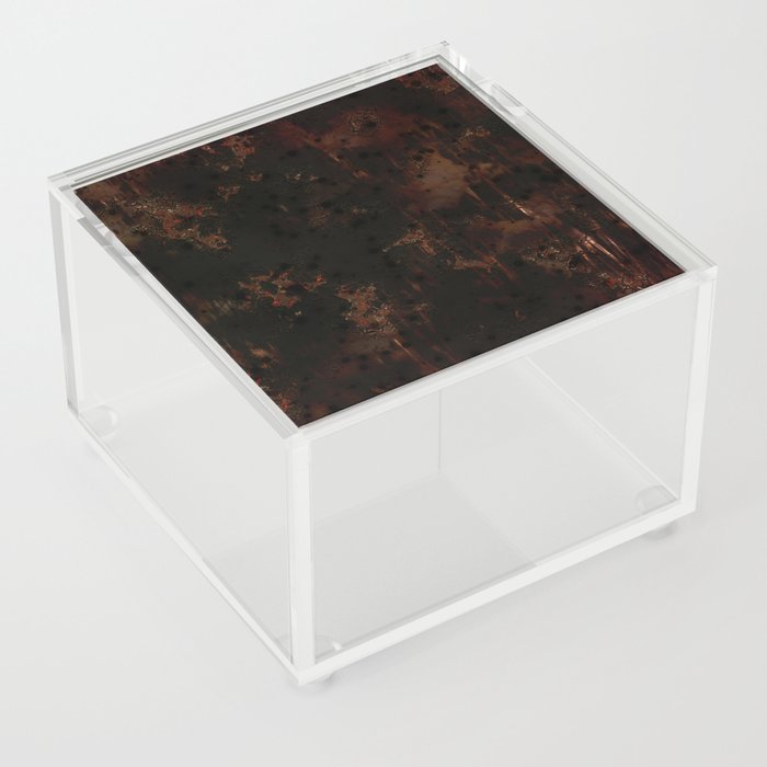 Grunge Rusty Brown Acrylic Box