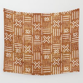 Mudcloth - tribal decor, mud cloth decor, mud cloth bedding, mudcloth curtains, rust, rust color, trendy decor Wall Tapestry