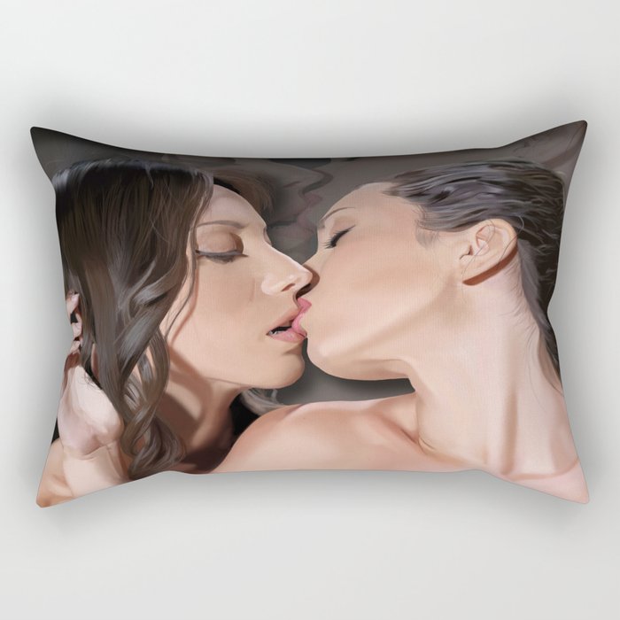 THE KISS SERIES: #1 /4 INITIAL KISS Rectangular Pillow