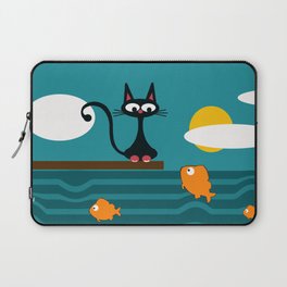 fishes and cat Laptop Sleeve