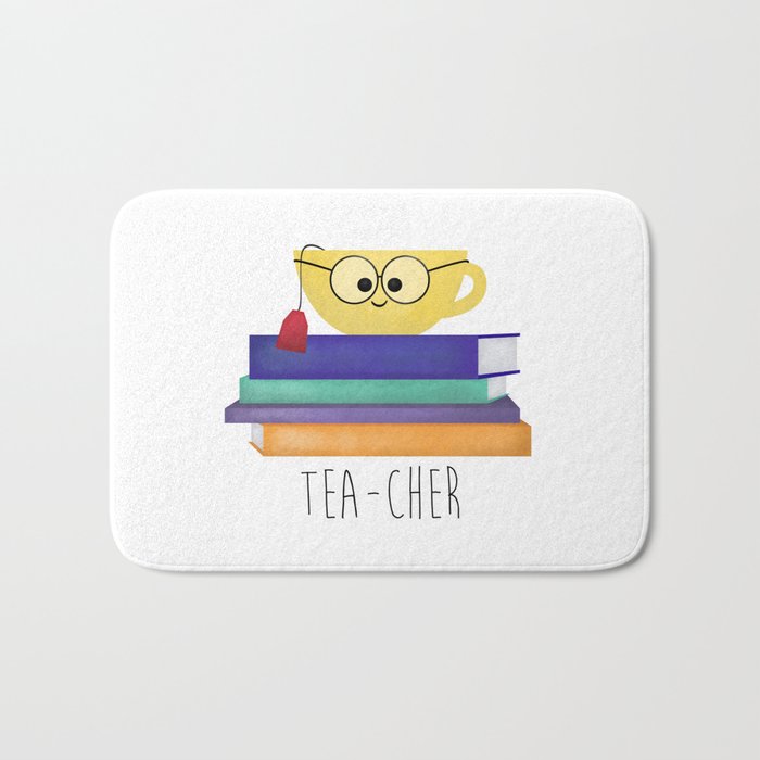Teacher (Tea Cup And Books) Bath Mat