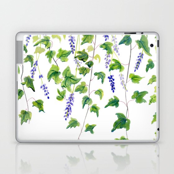 Ivy and Lavender Watercolor Laptop & iPad Skin